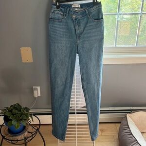 Abercrombie Curve Love Cross Waist Jeans